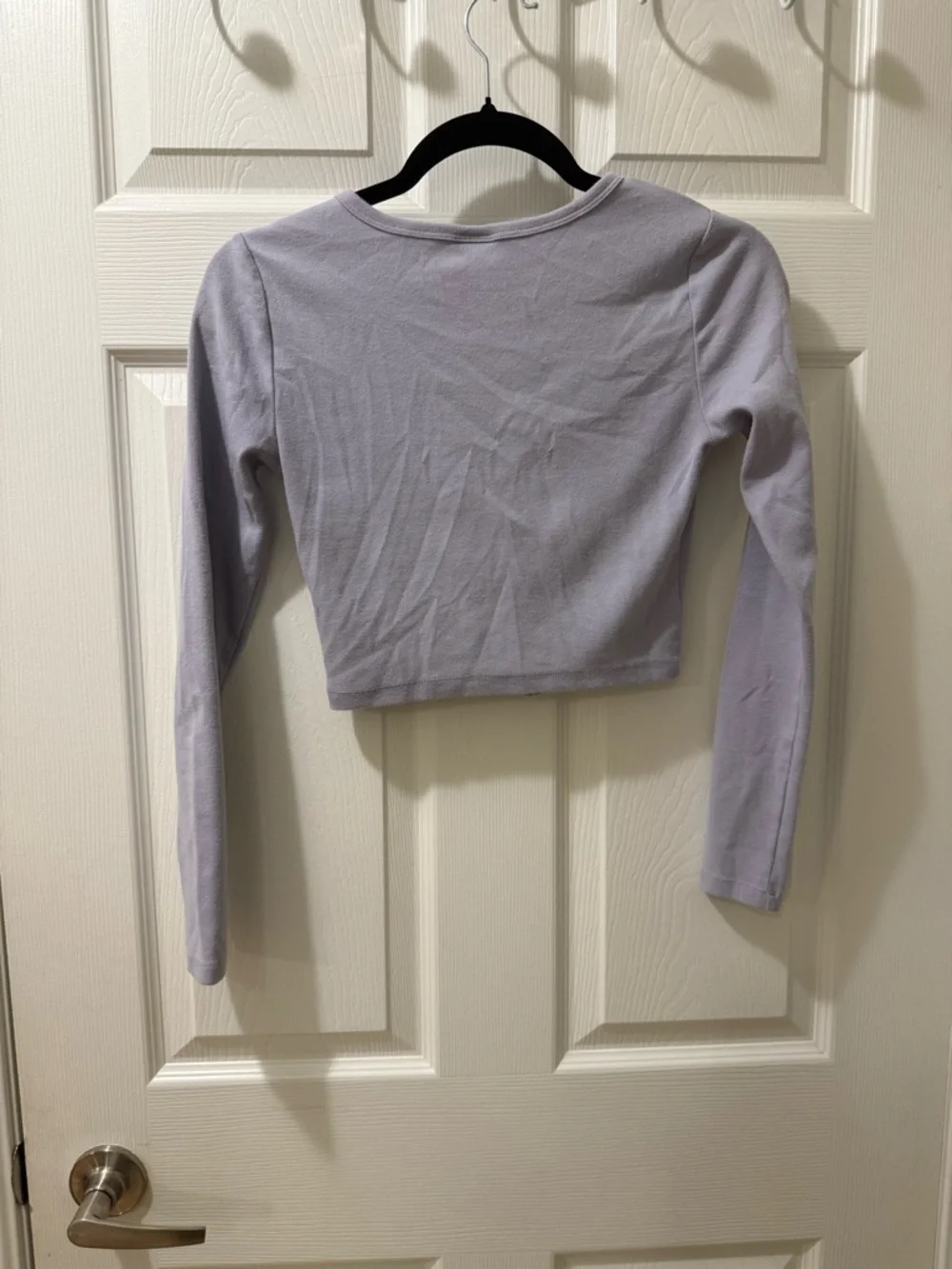 Sunday Best Lavender Cropped Button-Up Cardigan - Picture 2 of 3